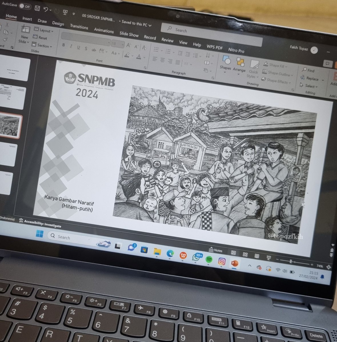pzzu_'s tweet photo. *Buat arsip aja, ini portofolio snbp ku kemaren, ngejar banget, H-2 bikin ulang gambar gara" salah kertas🧎‍♂️‍➡️. Allhamdulillah lolos DKV ISI✨️✨️ https://t.co/OyASZJjtTB