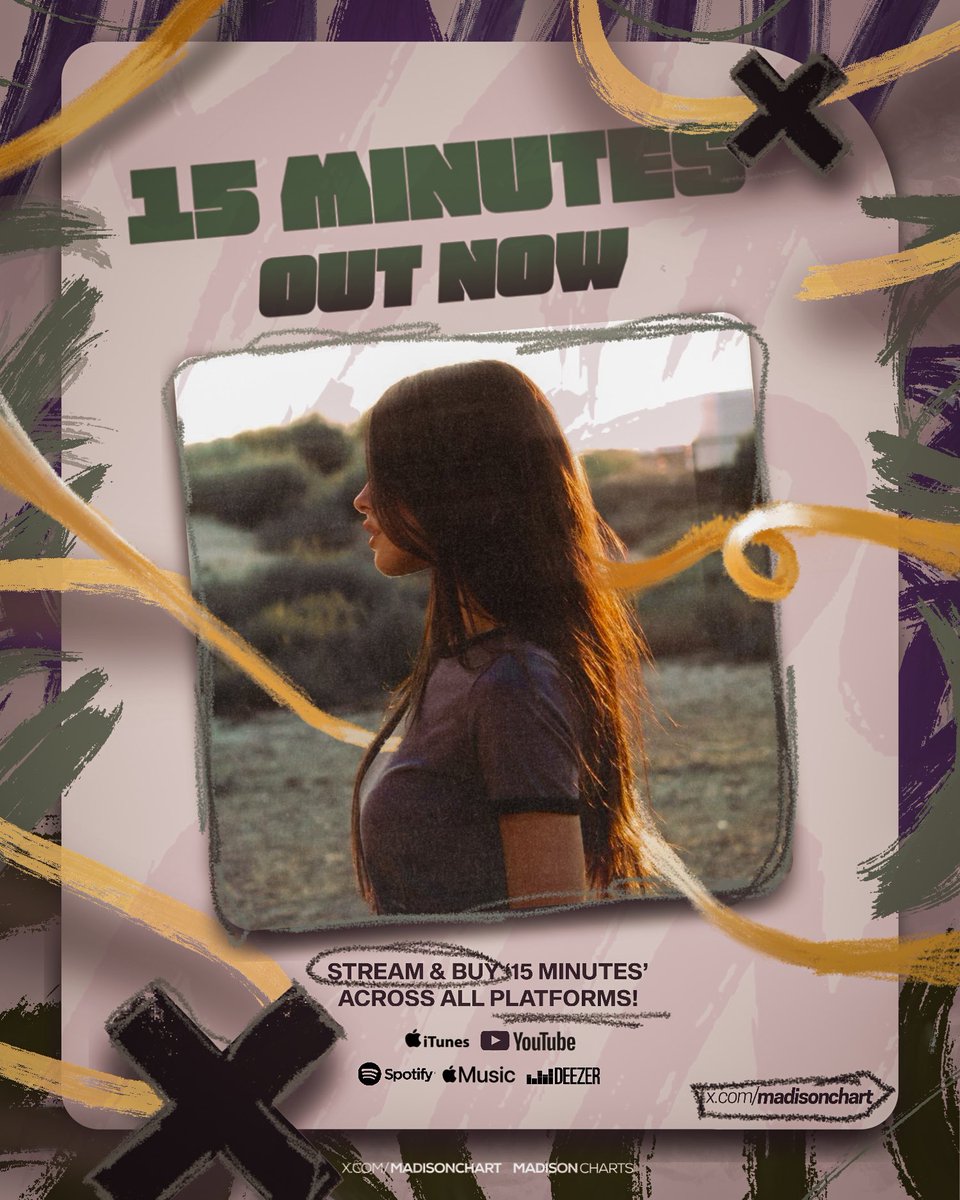 madisonchart's tweet image. Madison Beer’s new single ‘15 MINUTES’ is out now!