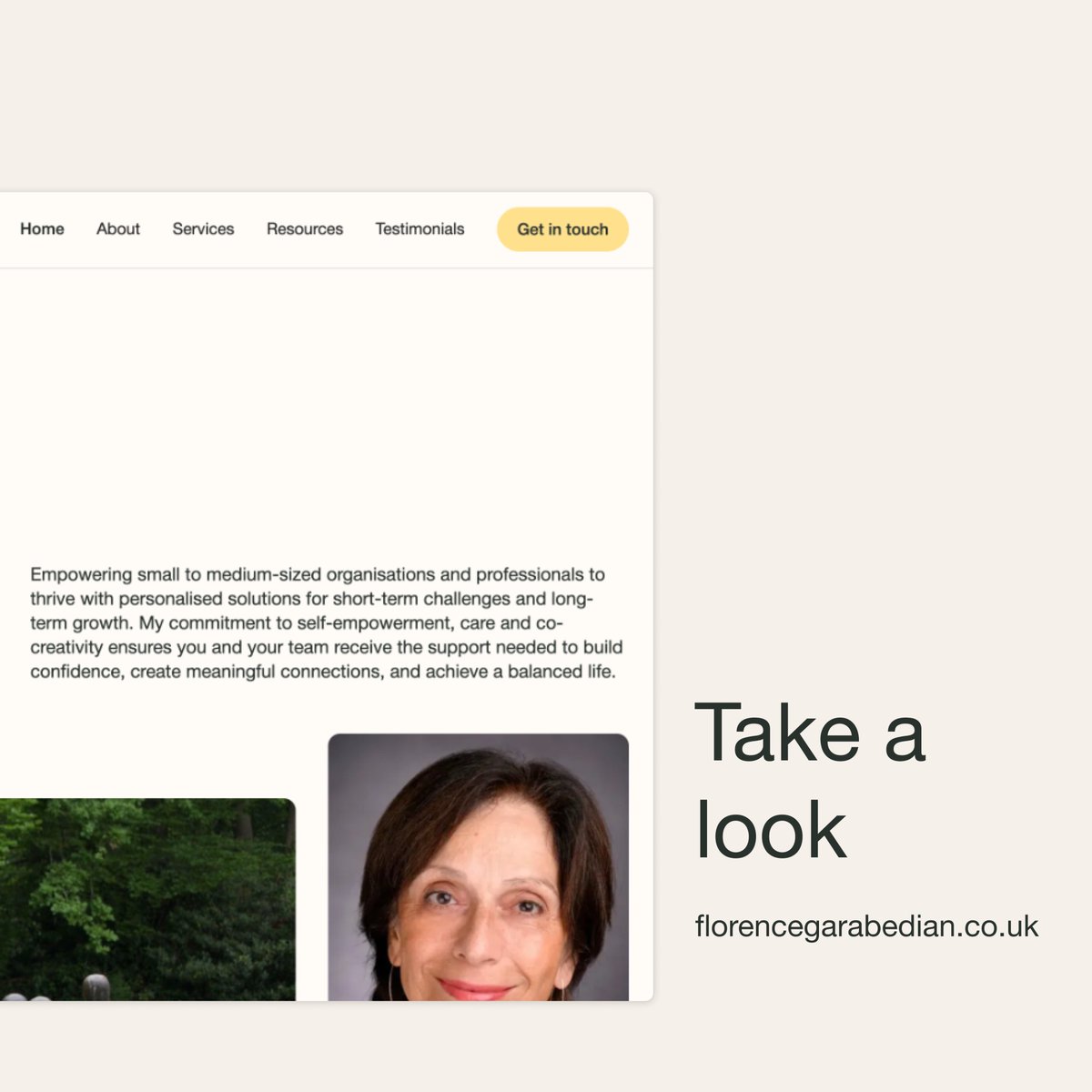 Just launched our latest website project for a fellow-Edinburgh based business! Take a look 👉 florencegarabedian.co.uk

Built with <a href="/webflow/">Webflow</a>