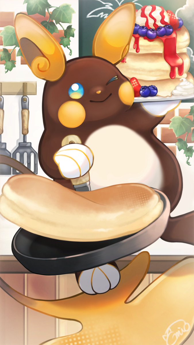 アローラライチュウとパンケーキ🥞🌴

 #ポケモンイラスト
