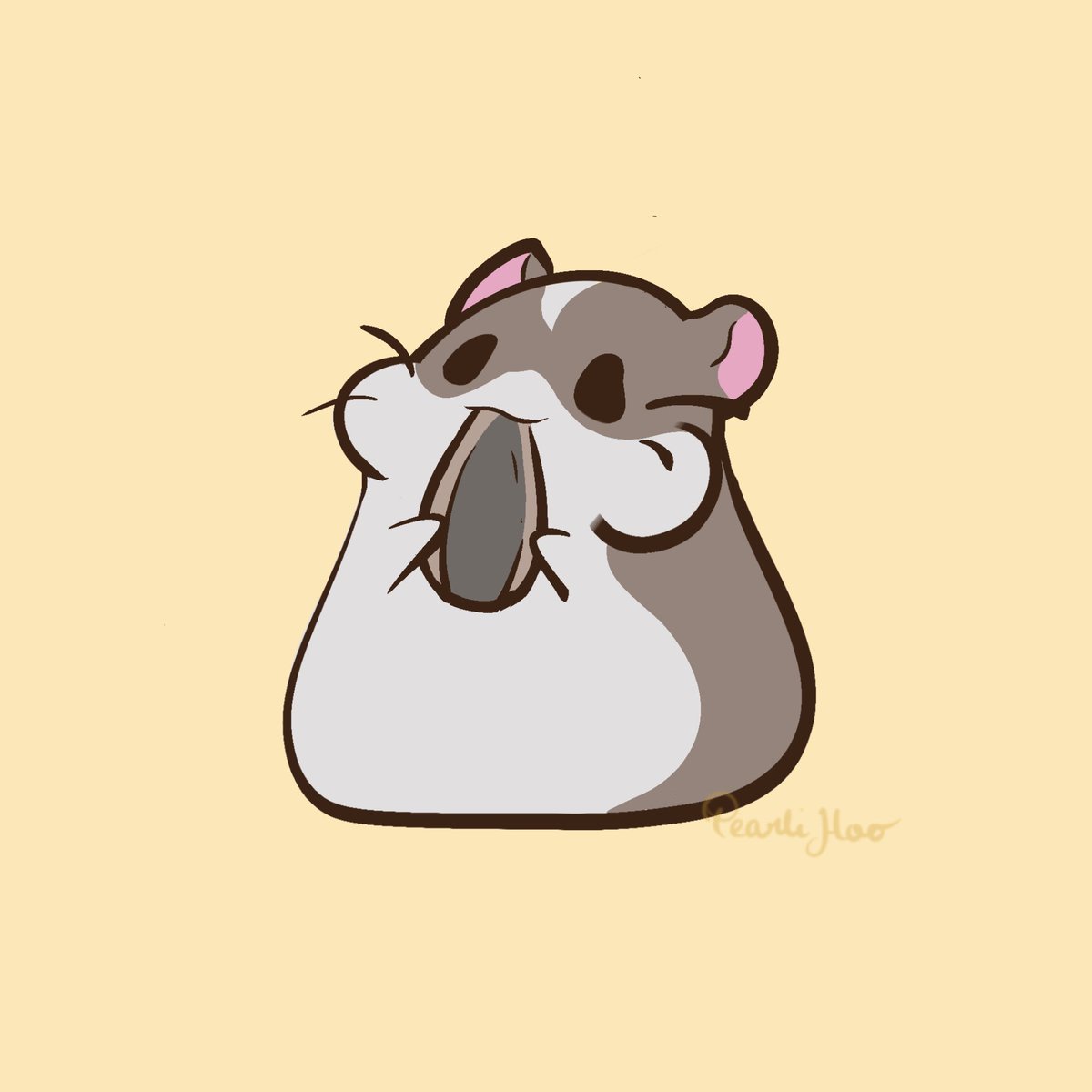 PearliHooStudio's tweet photo. A timelapse throwback from about 2 years ago. It’s a cute little hamster from a book that teaches you how to draw chibi animals. 🐹✨
#art #artshare #artmoots #digitalart #sketch #procreate #chibi #chibicore #hamster https://t.co/twemKMZZWq