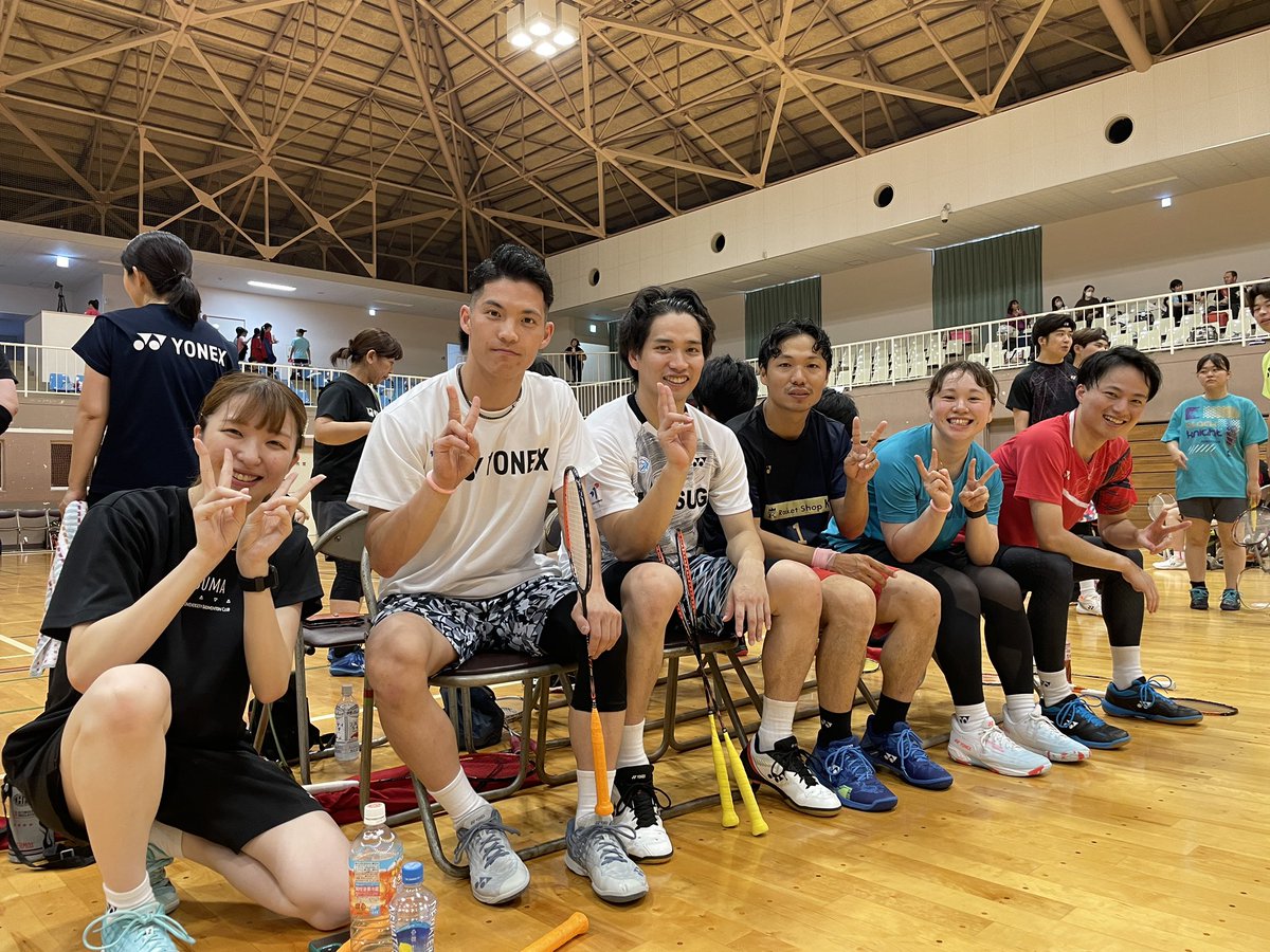 RacketshopK's tweet photo. 5TH ANNIVERSARY CUP無事終了🎊
豪華ゲスト選手達に出場してもらい、総勢200名に及ぶ大会は大盛り上がりで終えることが出来ました😊
ゲストには【丸尾亮太郎.竹内宏気.小川桂汰.北林峻. 林 樂.町田華梨】選手に🤭
本当に盛り上げていただきました！
出場いただいた方々もありがとうございました！ https://t.co/pJXR6Elj2n