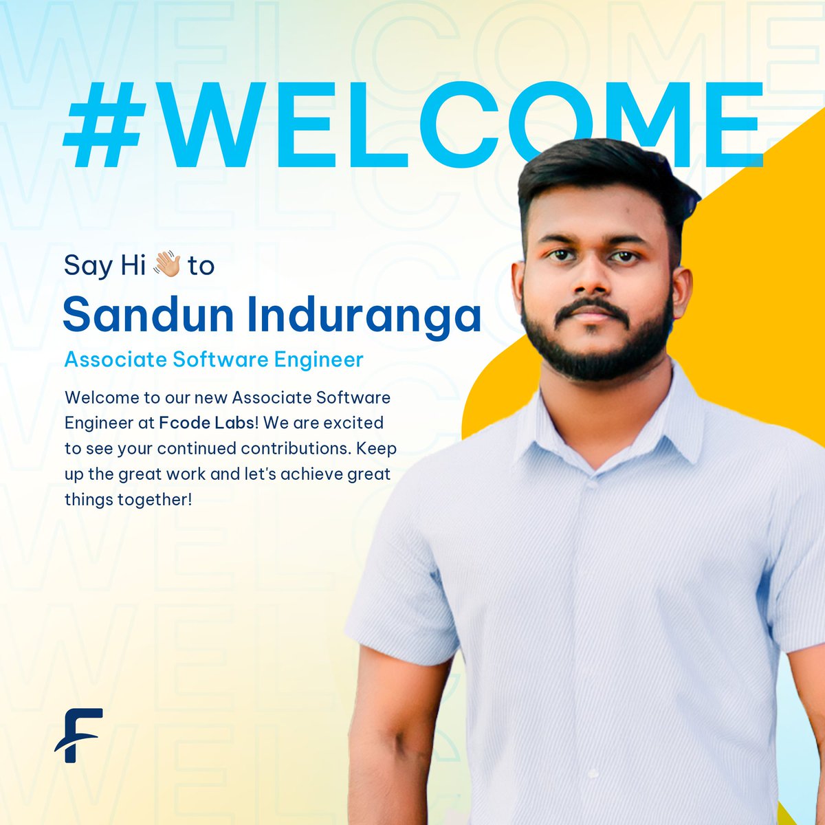 FcodeLabsLive's tweet image. Congratulations to Sandun for completing his internship and stepping up as an Associate Software Engineer! We’re excited to see you continue to thrive with us. Welcome aboard!
#FcodeLabs #CareerProgression #peopleatfcode