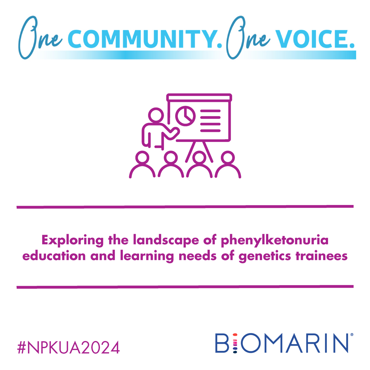 BioMarinMedical's tweet photo. Join us at #NPKUA2024 where we are presenting data about the role of comprehensive #phenylketonuria education in #genetics trainees. Learn more about the study: https://t.co/SldTEfTlk8. This post is intended for US healthcare professionals only. https://t.co/EsevDPOiSD