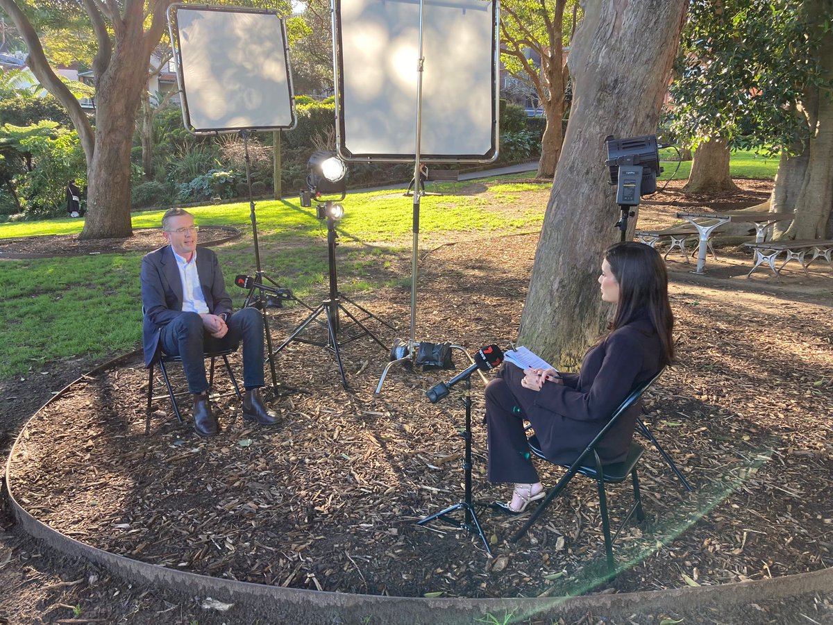AmeliaBrace's tweet photo. EXCLUSIVE: former NSW Premier @Dom_Perrottet sits down with @7NewsSydney to talk through his retirement and big move to the US. 
See the full interview at 6pm. https://t.co/r1dHAoeOyb