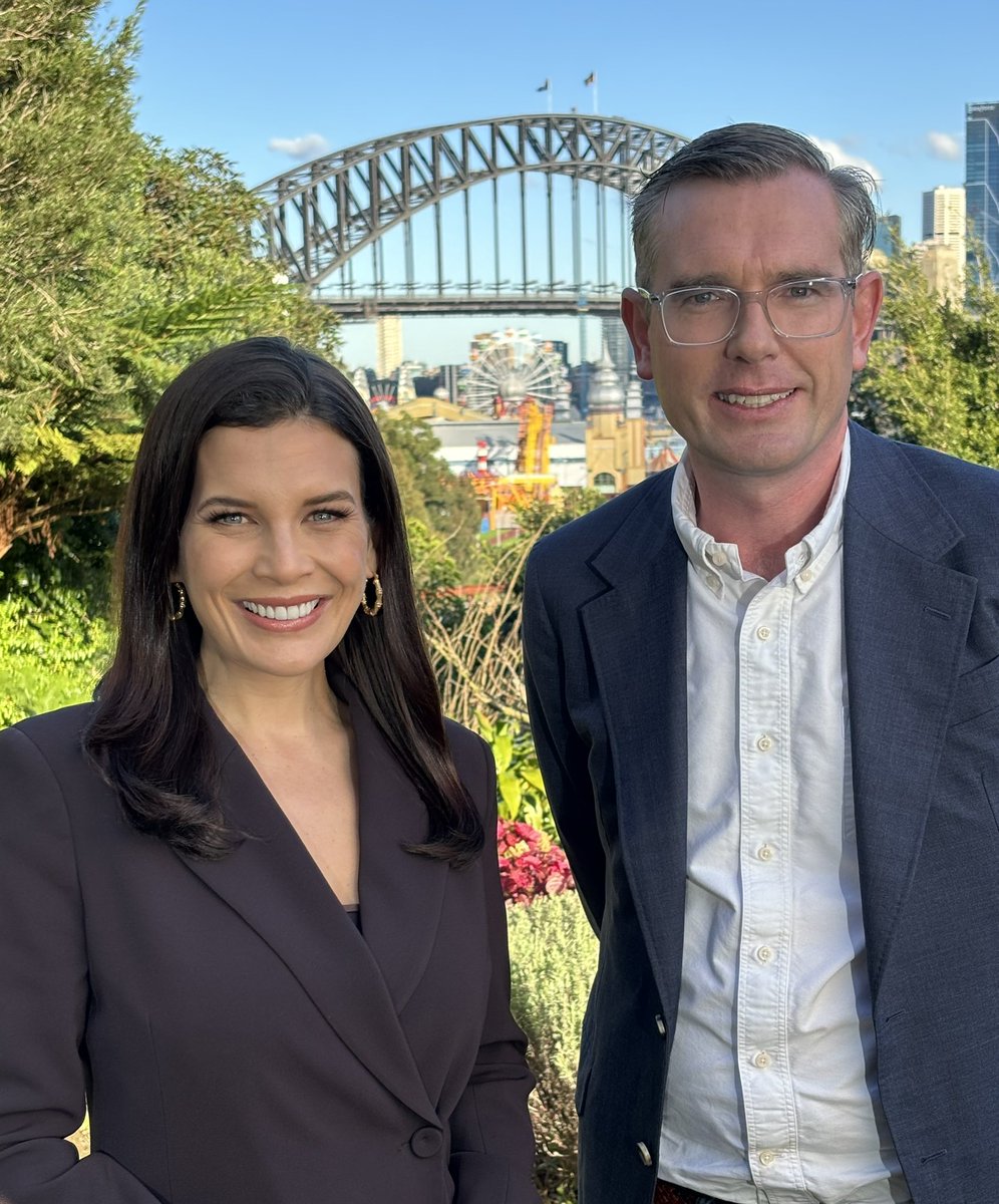 AmeliaBrace's tweet photo. EXCLUSIVE: former NSW Premier @Dom_Perrottet sits down with @7NewsSydney to talk through his retirement and big move to the US. 
See the full interview at 6pm. https://t.co/r1dHAoeOyb