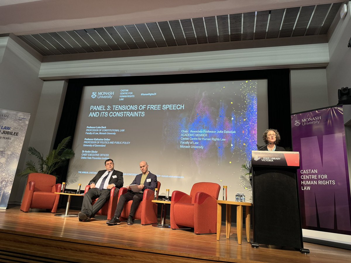 Our final panel discussion for the day is underway. It’s looking at Tensions of Free Speech and its Constraints.