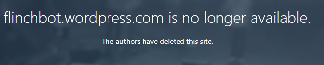 I knew I should have started backing up all the Skype4B blogs.

<a href="/flinchbot/">flinchböt</a> we will miss you!
