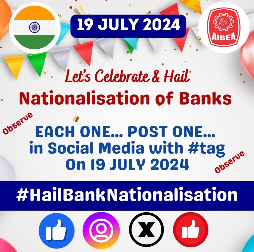 Nationalization of banks in India was a transformative step that aimed to democratize the financial system and ensure that the benefits of economic development reached the broader population.
#HailBankNationalization