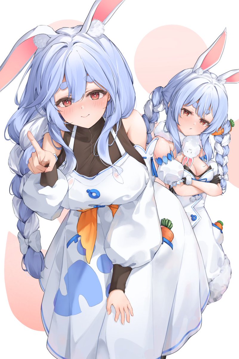 FreeSpiritLyria's tweet photo. "Mamaa!?  Dont be weird around my fans."

"Ufufufu, okaay~.. Chuu~"

This energetic troublemaking mother-daughter duo are here to take the world by storm~

𝑴𝒖𝒔𝒆 𝑰𝒏𝒇𝒐:
Names- Pekora and Pekomama
-Heavy Fem Preference
-Switch, Dom or Sub
-Literate RP

#nsfwrp
Please (💙&amp;🔄) https://t.co/QKa6T96BpF