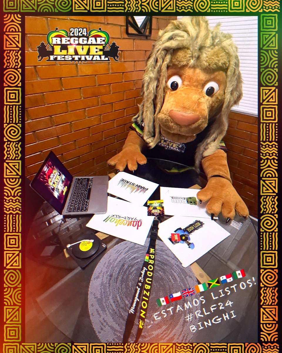 Estamos listos!!! 🇲🇱🎶🌎
🇲🇽🇨🇱🇨🇮🇬🇧🇯🇲🇵🇦🇲🇽

Reggae Live Festival 2024🇲🇽🌍
🗓️ 12 de Octubre 2024 - MÉXICO 
Más de 15 artistas!!! 😃

🏟#MainStage 💃#DanceHallYard 🚨#DubSession 🔊#RootsHouse 

#Binghi 🦁
Una vez más… Produbzion Crew Mexico