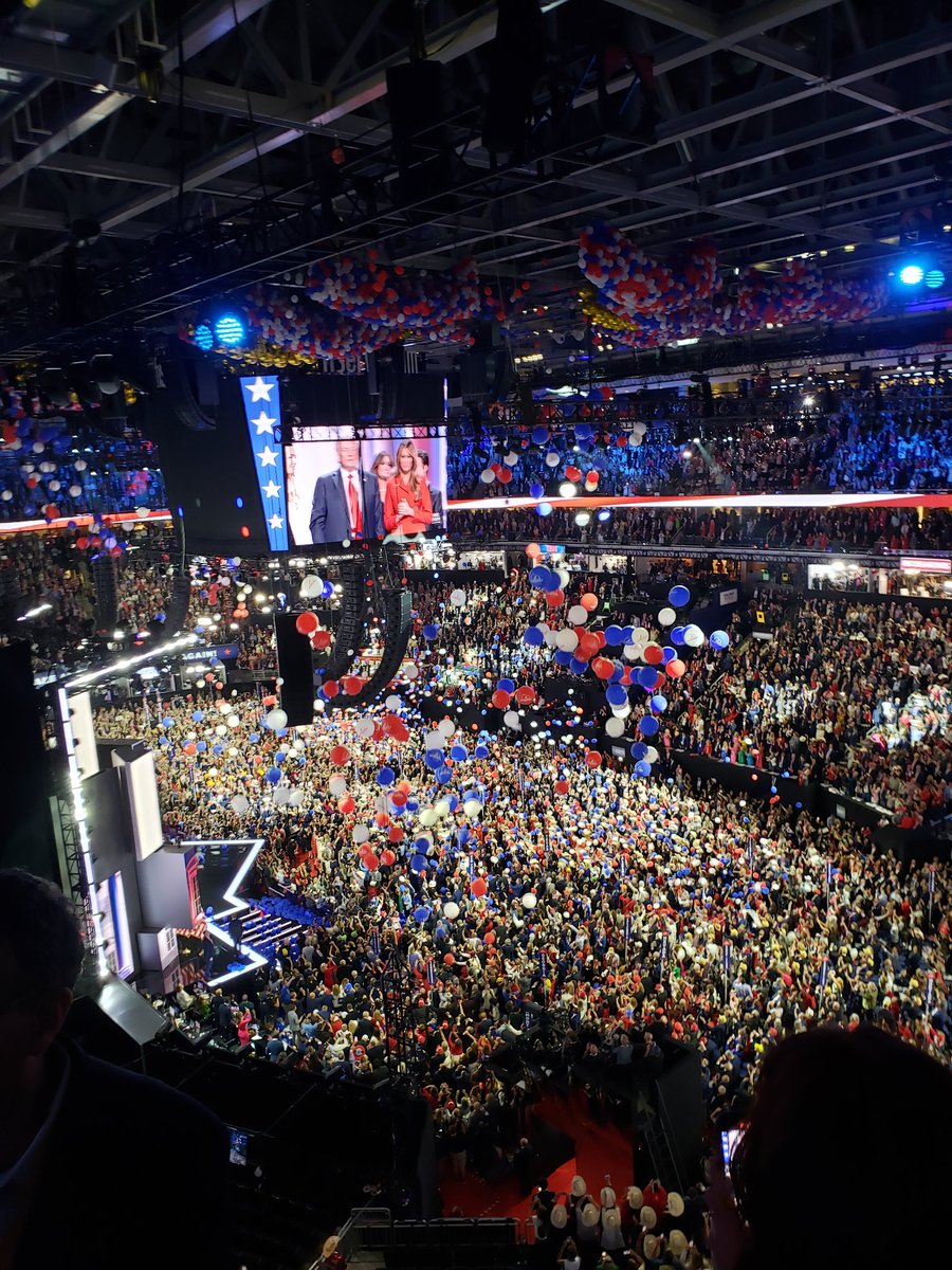 riotta's tweet photo. Not a brilliant night for Donald Trump. First part, dealing with the Butler shooting, was somber and strong. Then rambling in a routine speech the @GOP lost his brilliance and the crowd got colder https://t.co/ASxobndJQJ