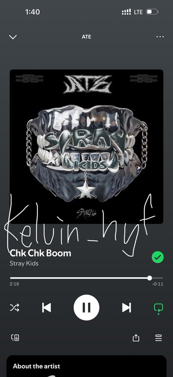 Spotify 🔥 chkchkboom tgt💫🔫
<a href="/Stray_Kids/">Stray Kids</a>

#StrayKids #스트레이키즈 #ATE #ChkChkBoom #ChkChkBoom_BurningTime