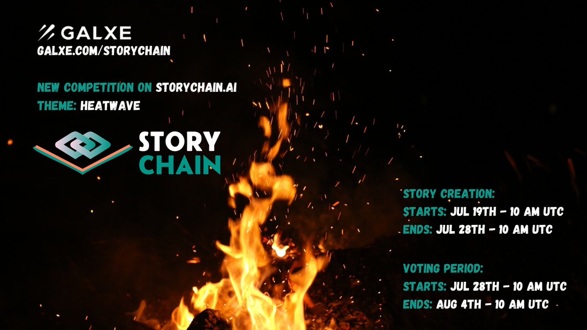🌞 Heatwave competition has started! Complete the tasks on Galxe to earn airdrop points. 🏆

In this competition, we have a voting period. First, users will create stories. Once the story creation phase is complete, we will open the voting period. 🗳️

Get creative and join the