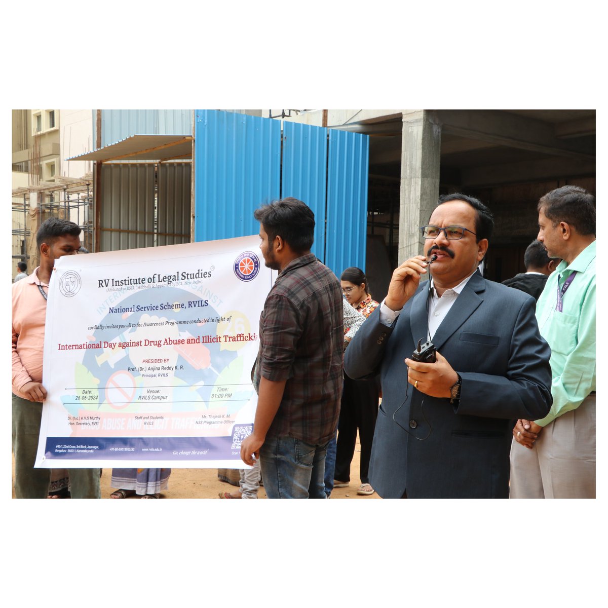 RvilsLaw's tweet photo. #RVILS conducted an awareness programme in light of International Day Against Drug Abuse and Illicit Trafficking. The event featured an informative session and a rally around the college campus, drawing attention to this critical issue.
#DrugAbuse #Empowering #LegalStudies #RVEI https://t.co/mZVLITMHd4