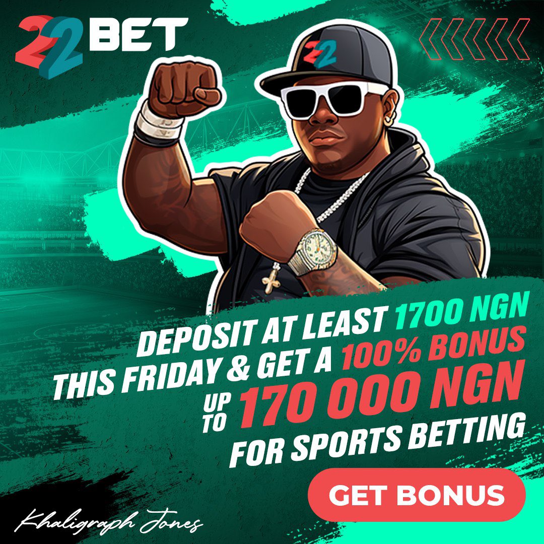 22betNaija's tweet photo. This Friday, No go forget to Double your deposit π΅, no dull am oOβΌοΈ
Make sure na at least NGN 1700 you deposit to enjoy the bonus ππΎ
Make a deposit here ππΎ https://t.co/XTTDiKS1yX
#22BetNaija #22BetAlwaysPays #FridayReloadBonus #Switchto22Bet https://t.co/8QvUqzt3Bm