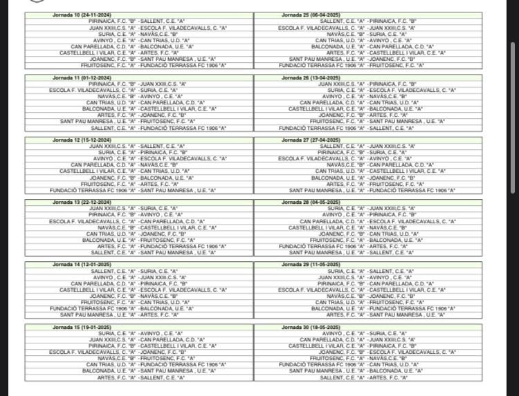 Areadejoctrs's tweet photo. ⚽️Definits el calendaris a la Tercera Catalana 2024-25 del Grup 8⃣ amb els equips terrassencs ( @cdcanparellada1, @UDCanTrias_, @TerrassaFC 🅱️ i @CLUBJUANXXIII) 
📆 Inici 21 i 22 de setembre
 A la jornada 4⃣ trobem el 1r derbi egarenc
Jaun XXIII🆚Terrassa FC🅱️
#futbolcat #3catG8 https://t.co/h76XLiCPxN