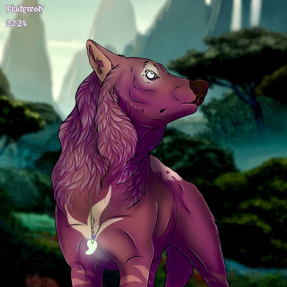 Tiaplady's tweet photo. Isamu leaves the forest with an uncertain look upon his face. Perhaps he has a hard mission ahead thatโs troubling to him. Dine in ibispaint.#digitalart #digital #animewolf #ibispaint https://t.co/m5YEFimJDQ