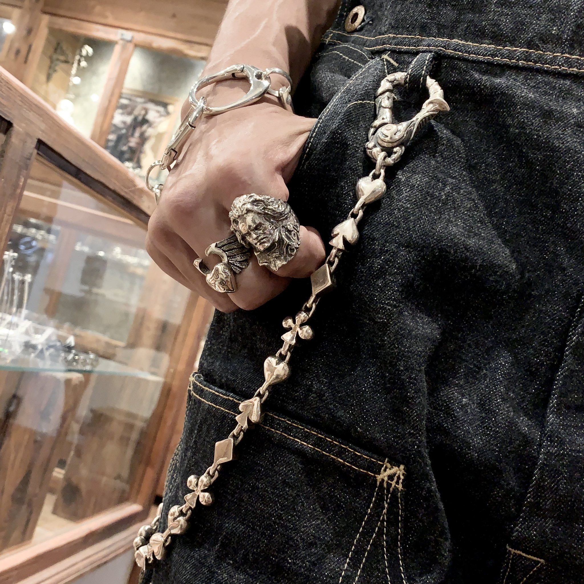 クレイジーピッグ Large heart ＆ wings ring HEART & WINGS RING