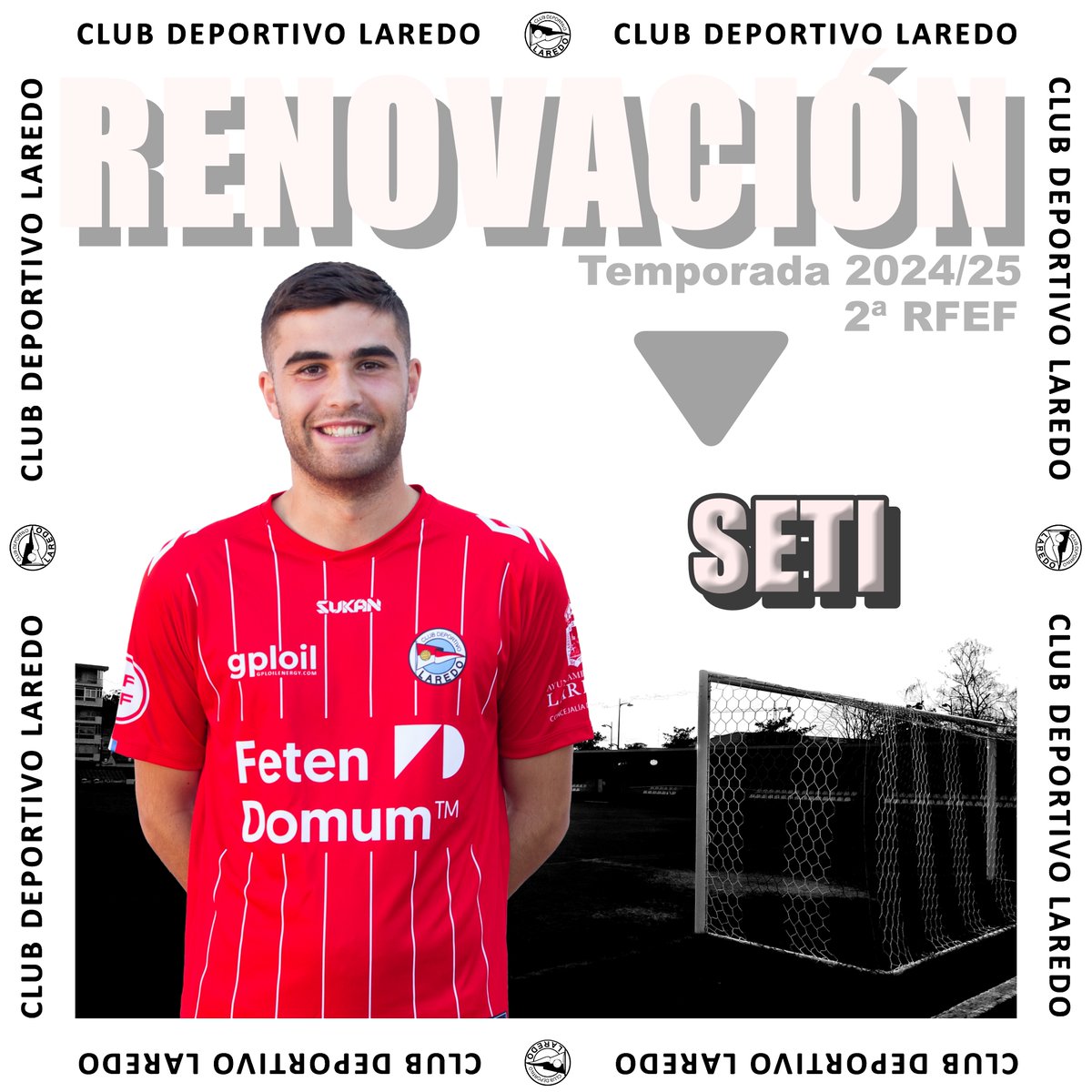 CDLaredo's tweet photo. 🚨 RENOVACIÓN |
𝐒𝐞𝐭𝐢 𝐜𝐨𝐧𝐭𝐢𝐧ú𝐚 𝐞𝐧 𝐞𝐥 𝐂𝐡𝐚𝐫𝐥𝐞𝐬.

El jugador pejino renueva contrato y cumplirá su segunda temporada en el primer equipo.

NOTICIA y DECLARACIONES https://t.co/k8wkEG7YGD

#CDLaredo #SegundaRFEF #SegundaFederación https://t.co/IIzdfVdIWZ