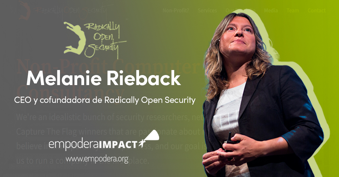 Melanie Rieback, CEO y cofundadora de <a href="/ROSecurity/">Radically Open Security</a>, nos habla en #EmpoderaIMPACT cómo sus iniciativas están donando el 90% de los beneficios a la investigación y el desarrollo de proyectos tecnológicos de código abierto y libre acceso.

¡Lee la entrevista!🔗ciber.be/impact-melanie…
