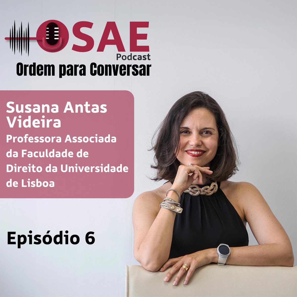 OSAEpt's tweet photo. Já está disponível o sexto episódio do podcast da #OSAE, “Ordem para Conversar”, em que, cumprindo a ordem, conversamos com Susana Antas Videira, Professora Associada da Faculdade de Direito da Universidade de Lisboa.

Não perca esta conversa. Encontre-a no Spotify e no Youtube. https://t.co/dVC9pqTMz3
