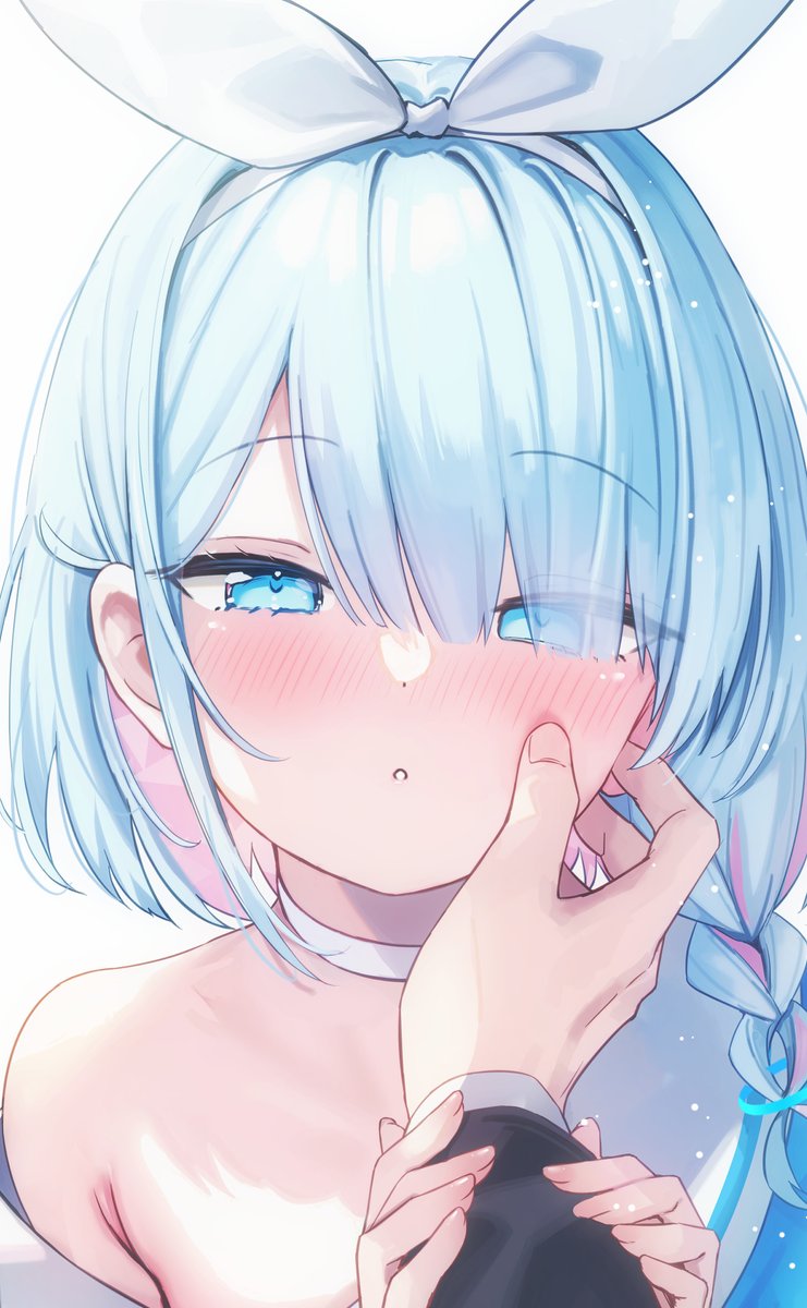 アロナ「アロナのほっぺぷにっ #ブルアカ」|佐伯ソラのイラスト