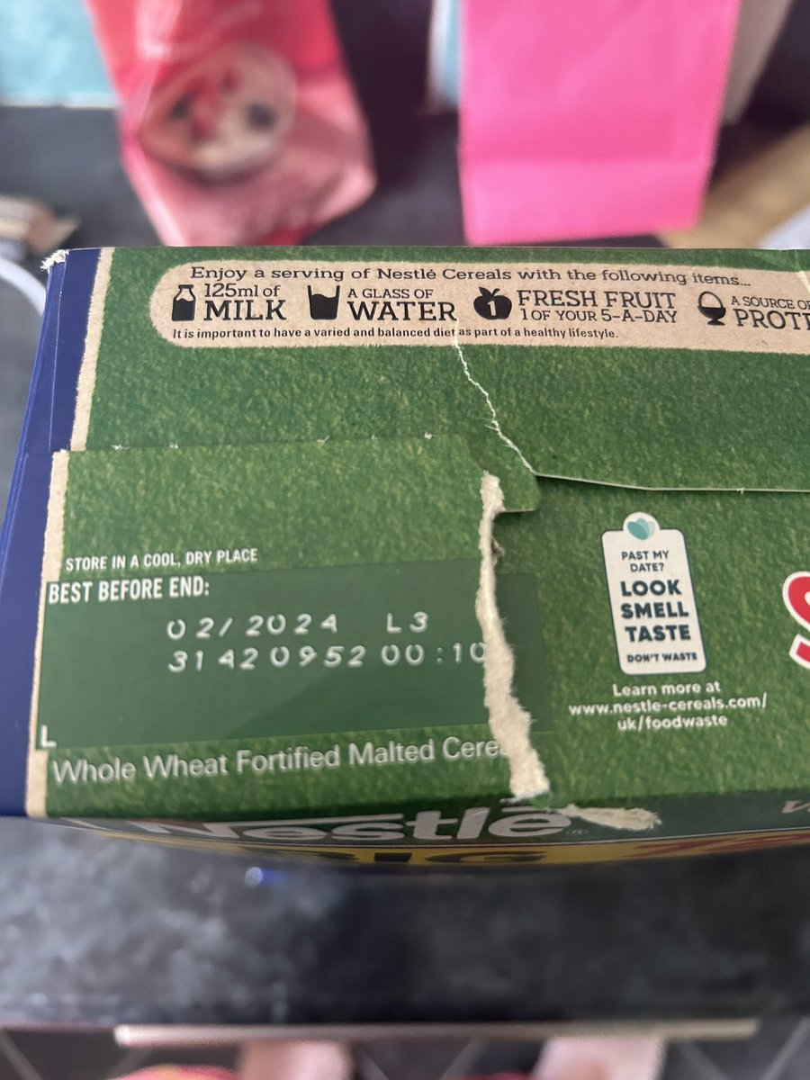 Jenn__Rodgers's tweet photo. @bmstores purchased some cereal this morning… 6 months after the best before date! https://t.co/U2t3zj0IhN