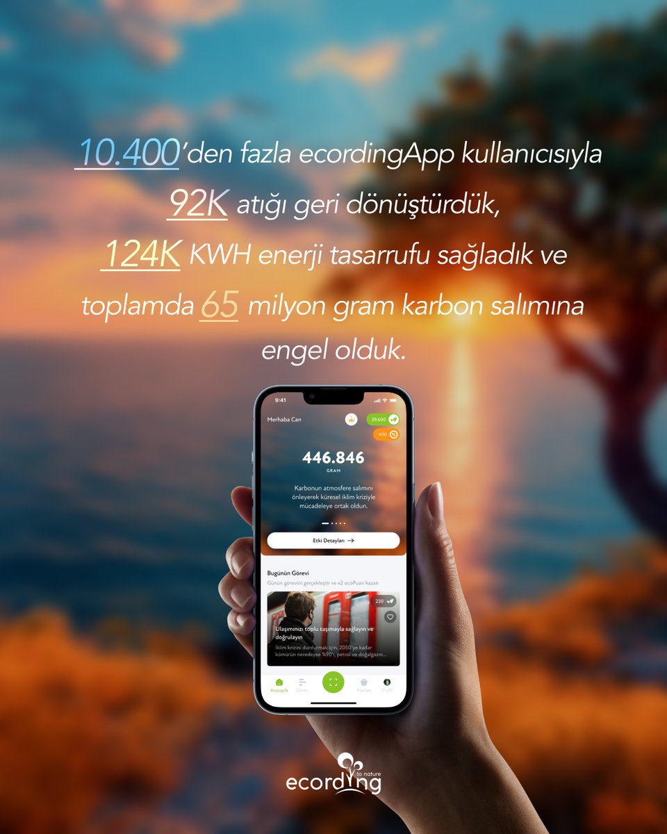 ecording2nature's tweet photo. Daha yaşanabilir bir dünya hayalimize ortak olan herkese teşekkür ederiz. 🙏
#İklimKrizi’ne karşı mücadelede, en küçük bir umudu dahi büyük bir inançla yeşertmek isteyen herkesle beraber ilerleyeceğimiz nice yıllara… 💚
#ecording #teknoloji https://t.co/q3TvbUqq4K