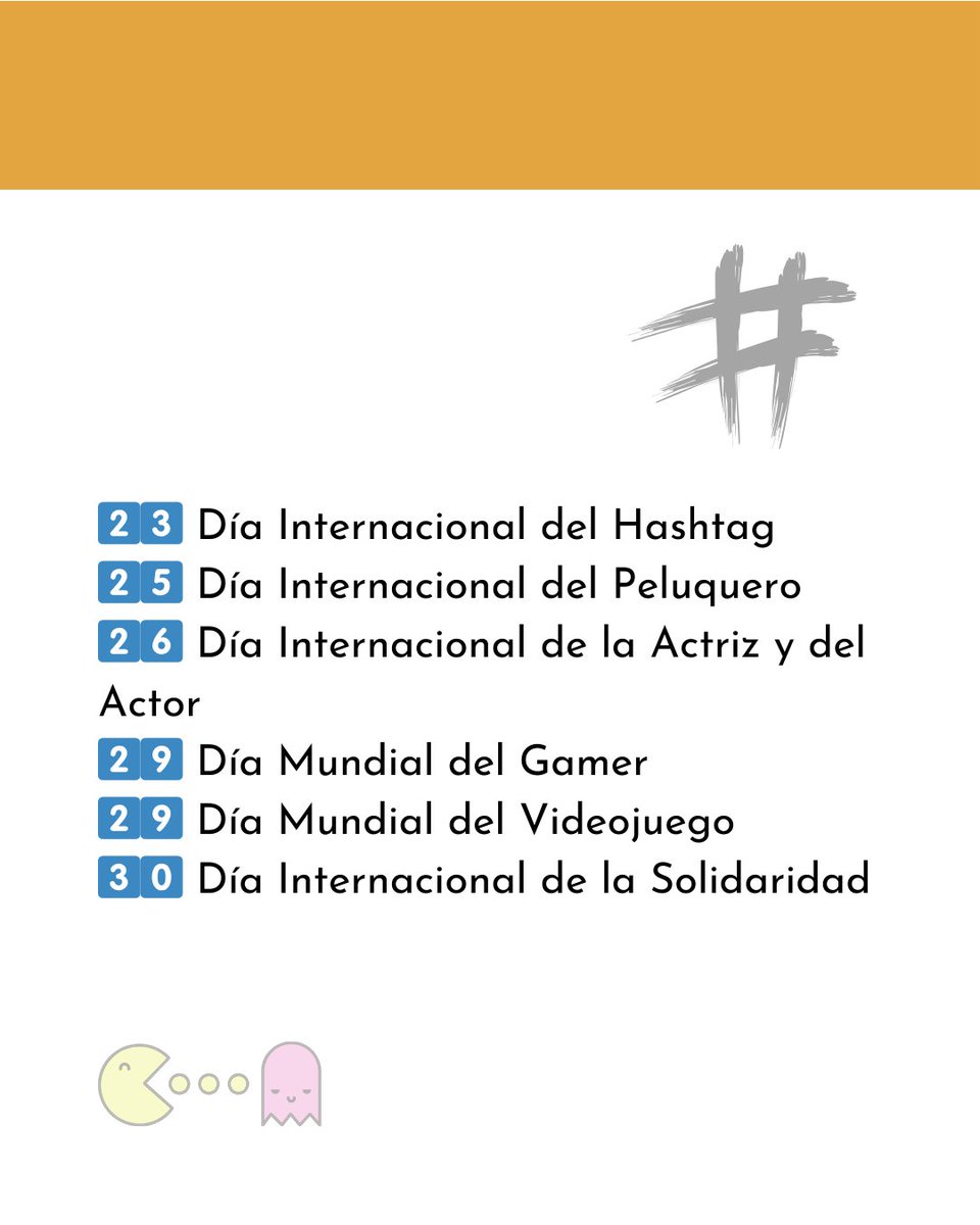 Edinamart's tweet photo. Como cada mes, te dejo los días internacionales para que puedas crear contenido actual y relevante. ¡No pares las máquinas! #diasinternacionales #plandecontenidos #redessociales #tercersector https://t.co/us3pz2Vvxn