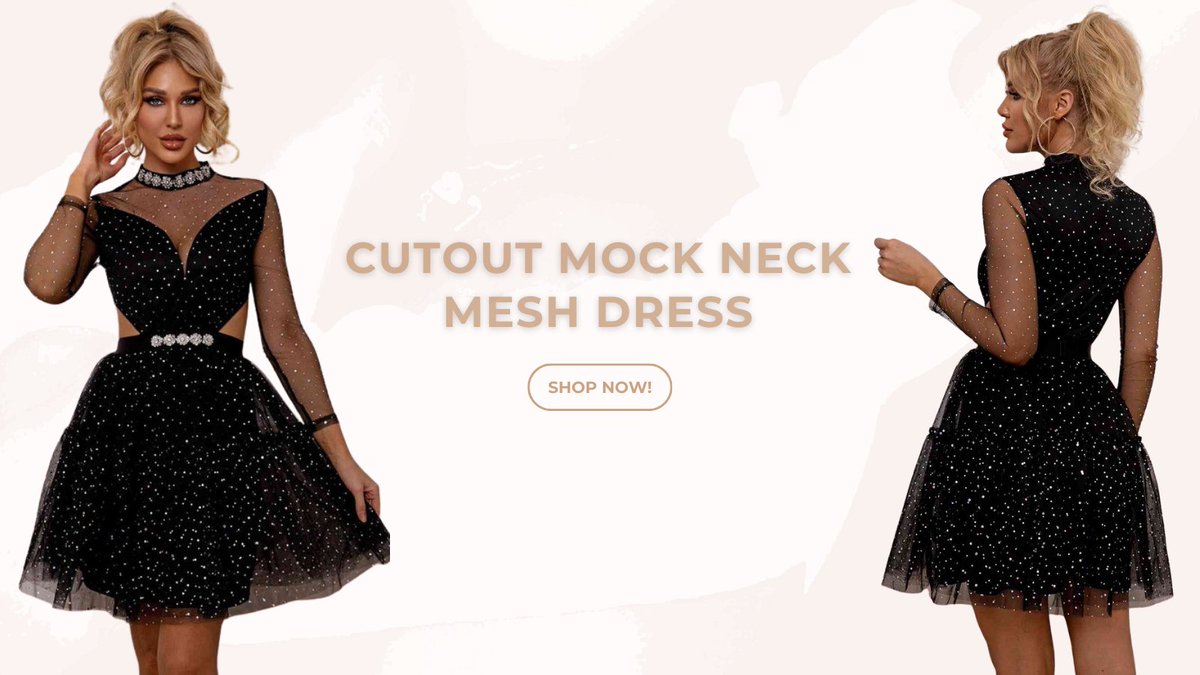 serrabahshop's tweet photo. Step into elegance with our Cutout Mock Neck Mesh Dress! Crafted to turn heads, this dress is perfect for making a statement at any event. Available now

Shop Now! https://t.co/WzMOMARKrW

#FashionForward #EveningWear #women #Clothes #SerraBah #SBBoldfashion #blackownedbusiness https://t.co/0ytCahcohG