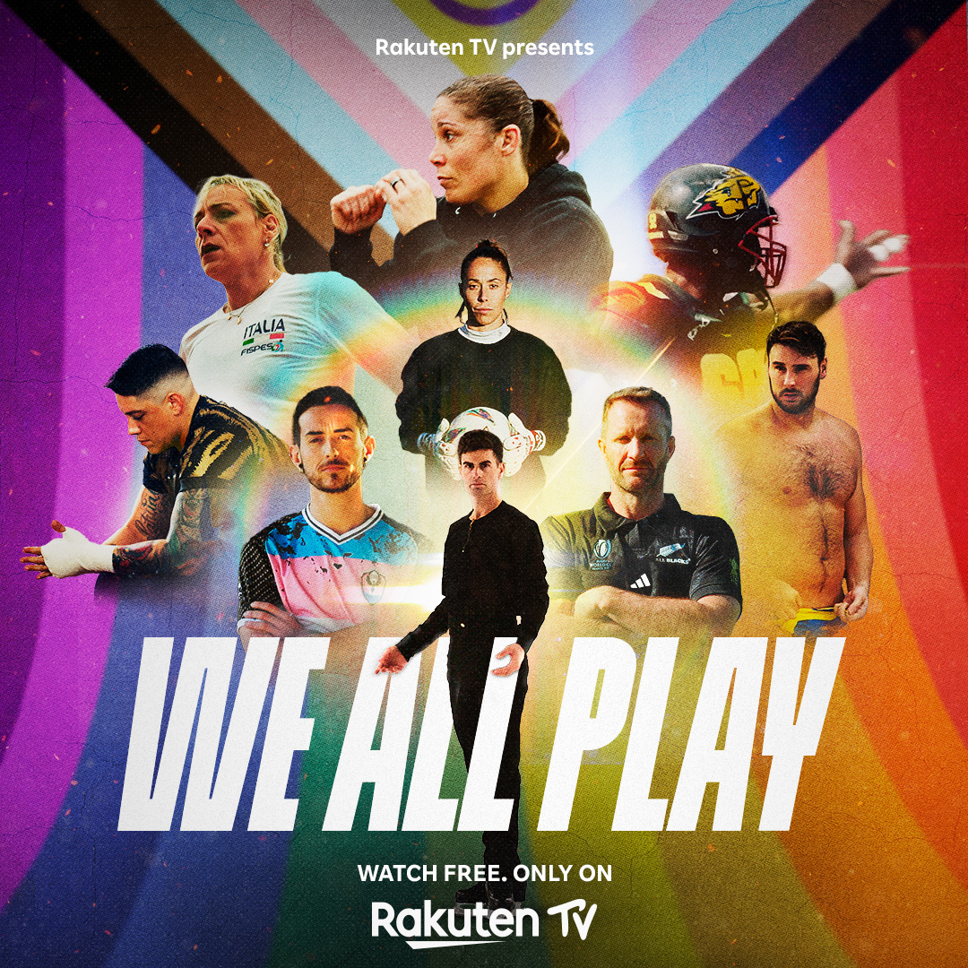🏳️‍🌈#WeAllPlay premieres on #RakutenTV just before the start of the Paris 2024 #Olympic Games and aims to combat prejudice, discrimination and promote inclusion in the world of sport. Free and exclusively on #RakutenTV 🏳️‍🌈 #WeAllPlay