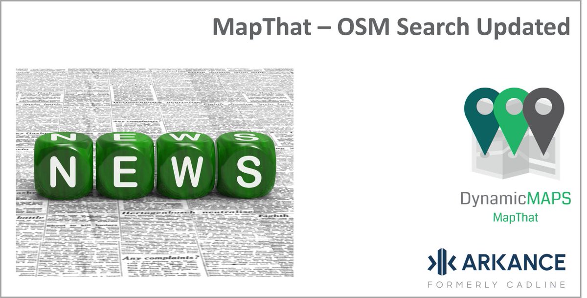 cadlinecomms's tweet image. MapThat – OSM Search Updated

MapThat v6.2.2 onwards now has an update to allow you to use the OpenStreetMap (OSM) Search for either UK only or All Data.

Read More: cadlinecommunity.co.uk/hc/en-us/artic…

#MapThat #DynamicMaps #ARKANCE