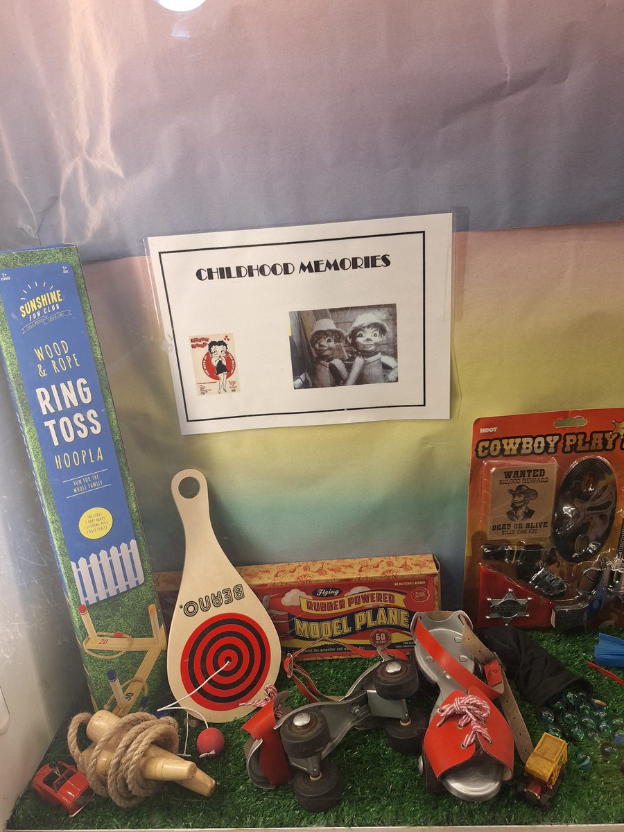 WoodsWynyard's tweet photo. So our residents enjoyed reminiscing, we made a memory window of children toys which is a lovely way to chat and spend time with residents. #wynyardwoods https://t.co/ElrvXmw3N3