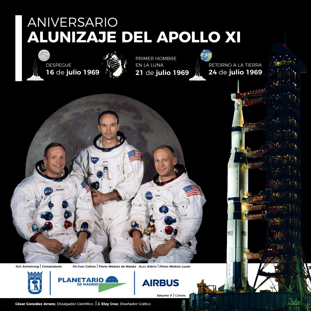 55 AÑOS DE LA LLEGADA DEL HOMBRE 👨‍🚀 A LA LUNA 🌓 🚀

21 de julio de 1969 📅

“That’s one small step for a man; one giant leap for mankind.”
 (Este es un pequeño paso para un hombre; una zancada gigante para la Humanidad.)