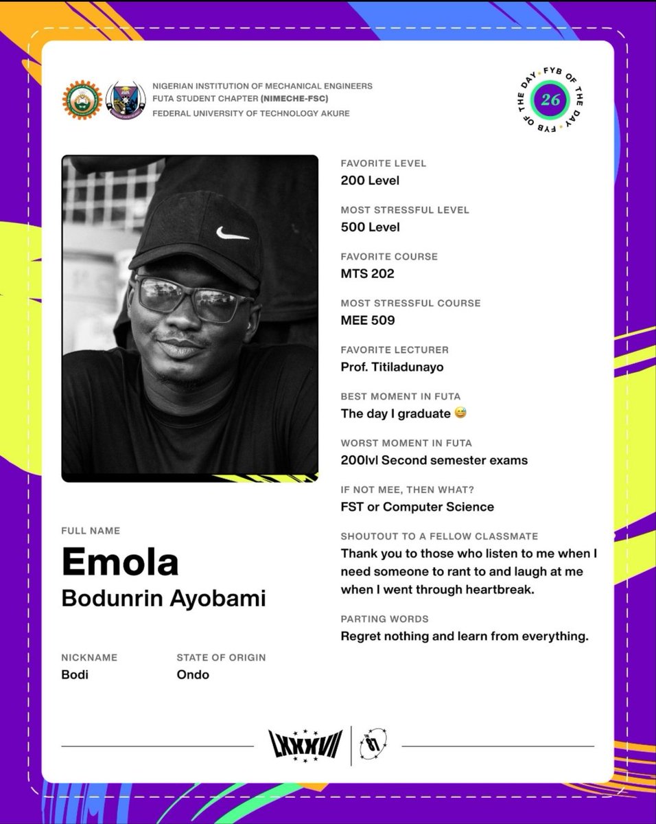 meeclass23's tweet photo. Unveiling a star! 🥁✨ Meet Emola Bodunrin, aka Bodi, a legend among #The87! 🤩 Smart, funny, and always willing to lend a hand. Believe in your football potential, Bod'rin! 🌚 Upcoming tech bro, legendary AIESECer. Thanks for your contributions and the dubs that saved us! ✨ https://t.co/cG0rWvQLRH