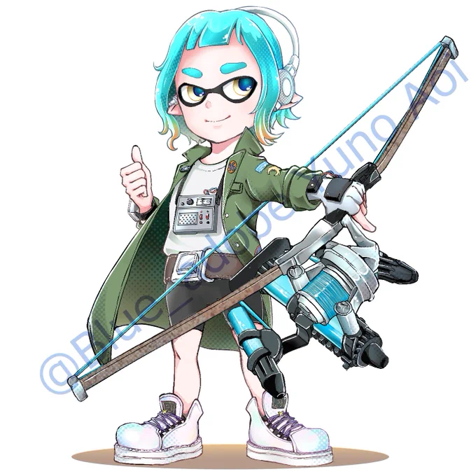 Tetchy氏( )の主催する、スプラトゥーン3弓鯖緑杯の景品に私のイラストを託しましたです。すいおんさん、オフトゥーンさん、おめでとう御座いますこちらは見本につき、弓鯖にて引き渡されたものでご自由にお使いくださ〜い