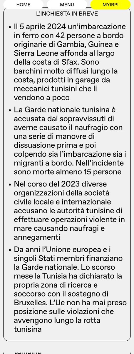 scandura's tweet photo. #Tunisia Lacrimogeni lanciati sulle imbarcazioni stracariche di Persone e speronamenti. Il risultato di queste aggressioni in mare🌊? Quello di sempre, naufragi mortali per mano di criminali spacciati per guardia costiera. Si cominciano a raccogliere le prove da un altro 'buco nero': quello della Tunisia (perfino più omertoso di quello libico per certi aspetti) sostenuta 💰 dal #TeamEurope di #Meloni 🇮🇹 e #Ursula von Der Leyen 🇪🇺.  

L'inchiesta di Matteo Garavoglia e Nissim Gasteli su Irpimedia.
👇🏽
🔍
https://t.co/nb0URyZZJ3
👆🏽

#UrsulaVonDerLeyen #vonderLeyen #VDL
#Migranti #Migrants
#FortressEurope
#Lampedusa