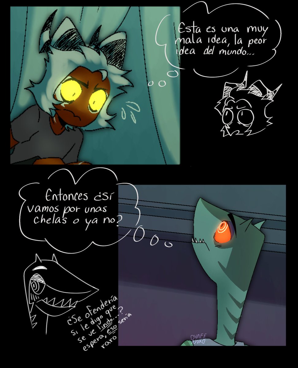 DevilHoodCat's tweet photo. Young love, love- two idiots running away in the middle of the night, anyone would think they were lovers or more than friends and it's just not a textual fact because of Crimson, I know, you know, we all know. 🛐
#HelluvaBoss #HelluvaBossCrimson #HelluvaBossAlessio #Criminale https://t.co/75IYKMIAAu