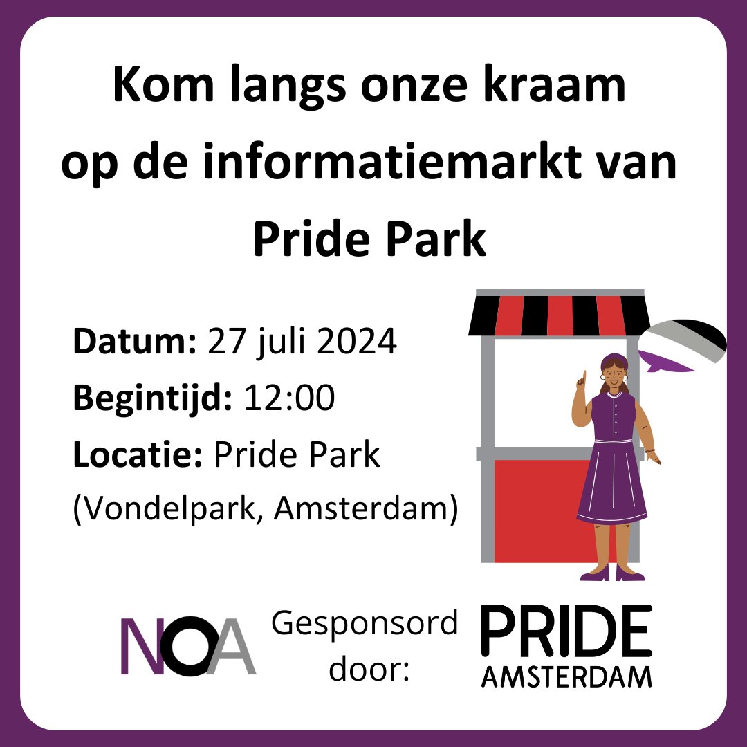 Nederlandse Organisatie Aseksualiteit (@aseksualiteit) on Twitter photo Goed nieuws! Door steun vanuit het Empowerment Fund van <a href="/amsterdampride/">Pride Amsterdam</a> kunnen we aanwezig zijn tijdens de Pride Park. Een mooie kans om veel mensen te informeren over aseksualiteit en daarom zouden we ze graag bedanken voor deze mogelijkheid. #TogetherInPride #PrideAmsterdam2024 Goed nieuws! Door steun vanuit het Empowerment Fund van <a href="/amsterdampride/">Pride Amsterdam</a> kunnen we aanwezig zijn tijdens de Pride Park. Een mooie kans om veel mensen te informeren over aseksualiteit en daarom zouden we ze graag bedanken voor deze mogelijkheid. #TogetherInPride #PrideAmsterdam2024