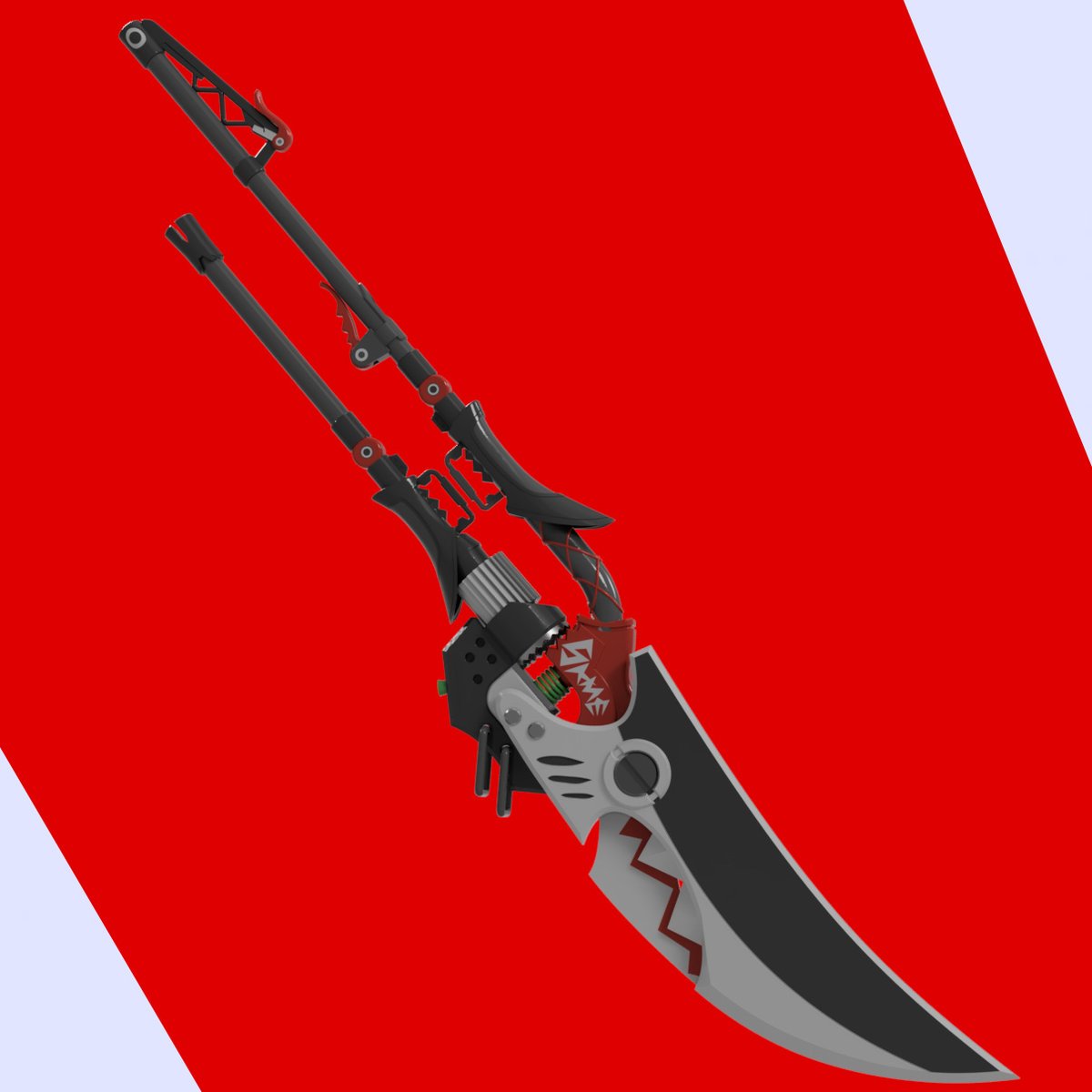 造形用の🦈ちゃん武器モデリングできた 作っていくぞー #ゼンゼロ