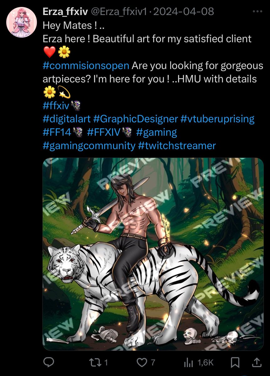 teegan_ffxiv's tweet photo. Got another new account for that scammer following me again. It’s the same style, same weird watermarks…block ‘em! Stay safe, friends!
@Erza_ffxiv1 https://t.co/zkXiPtDzFt