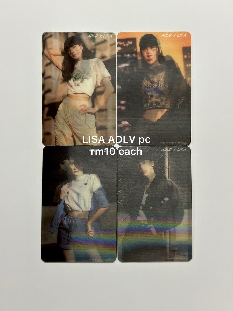 peachysunple's tweet photo. wts

Lisa ADLV pcs
RM10each 

#pasarblackpink #pasarblackpinkmy #pasarlalisa #pasarlisa https://t.co/JCcDFXbUPe