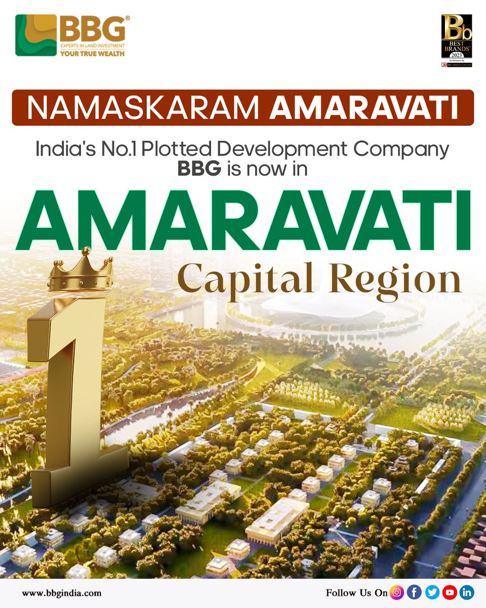 bbgindia's tweet photo. Discover unparalleled opportunities with BBG, India’s premier plotted development company, now making its mark in the Amaravati capital region. Secure your future today! #BBG #PlottedDevelopment #Amaravati #RealEstate #InvestmentOpportunity #SecureYourFuture #LeadingDevelopers https://t.co/g1d8YYFkr6