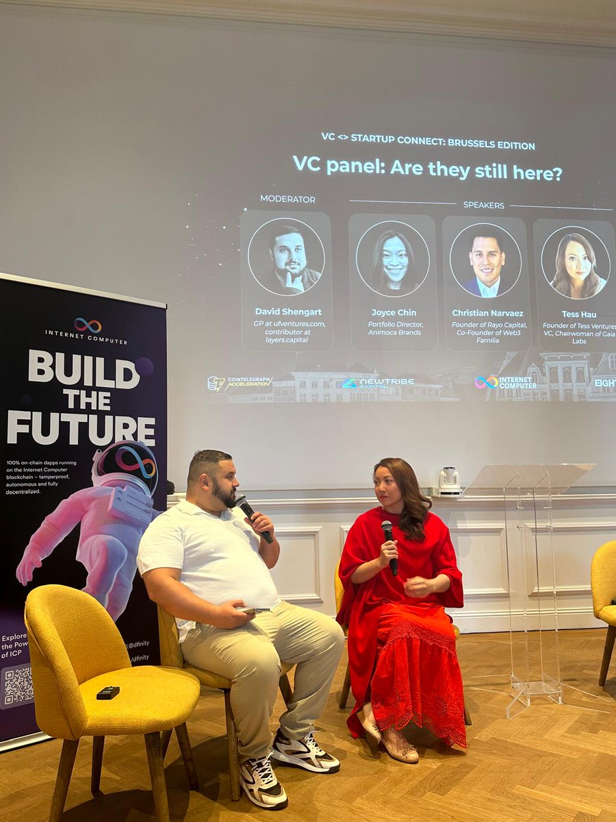 myminimeai's tweet photo. VCs 🤝🏼 Startups at #EthCC2024 hosted by @NewTribeCap @Cointelegraph @2zgroups017 and co-hosted by @Ventures_HTX and @111PGDAO 🚀 

Our team @tess had a great talk with @thereasonwhyeth from @Unicorn_Venture #Web3 #WeAreStillHere https://t.co/VM0WM7jyxg
