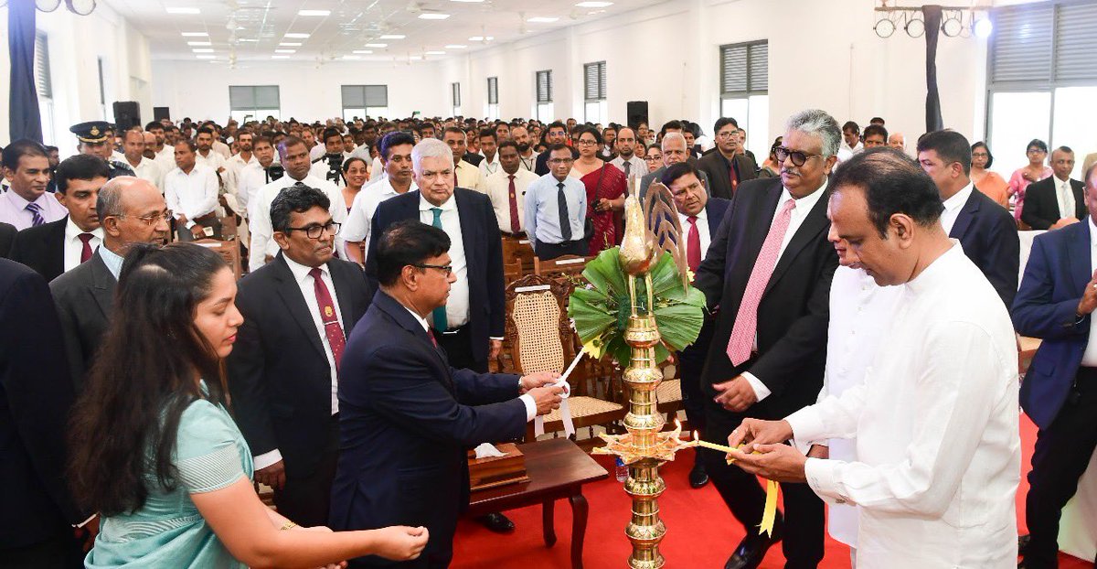 New FAHS building at Ruhunu University officially opened today by President Ranil Wickramasinghe and Minister Dr. Ramesh Pathirana. Beautiful new complex in Walahandua, Galle. #RuhunuUniversity #AlliedHealthSciences #SriLanka"