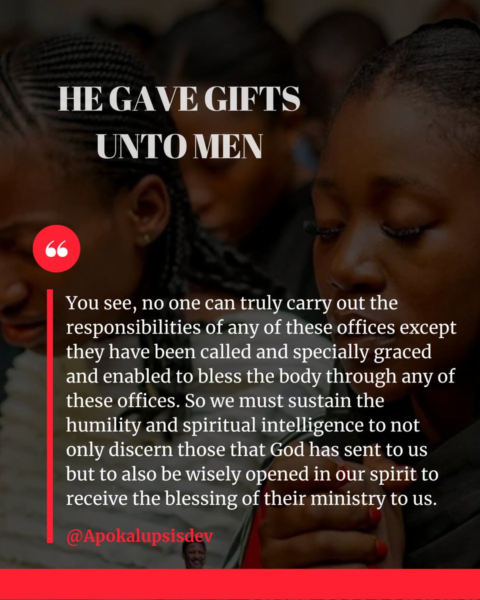 Apokalupsisdev's tweet photo. We are God's gifts to men!!

locate your place in the body of Christ and carry out your God-given assignments

If you do not have a copy of our Latest Edition of the Apokalupsis, Send us a DM now to get yours 

Like, Comment, and SHARE ❤

#apokalupsis #thewordofgod #NEWEDITION https://t.co/aMJFcvAVRu