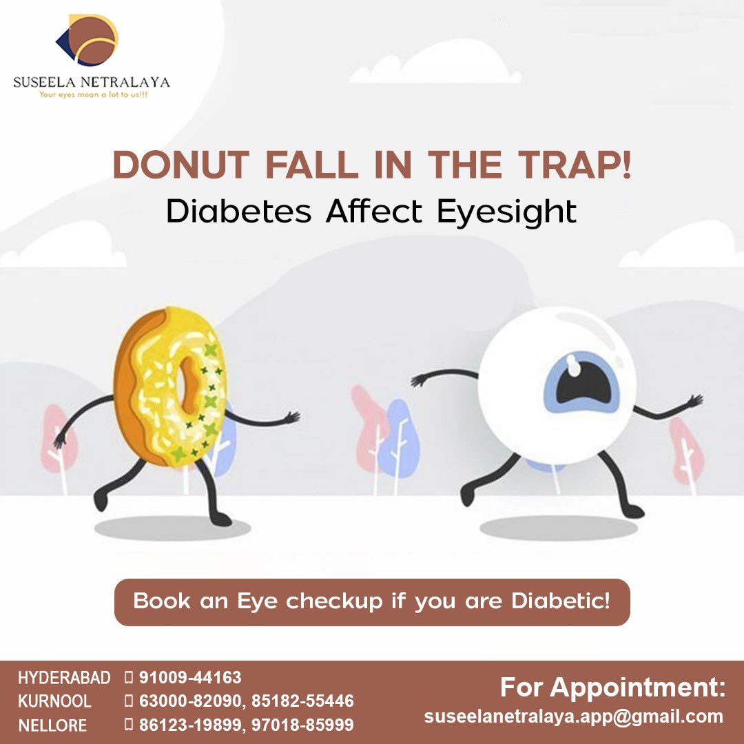 SuseelaNetrala1's tweet image. Stay sharp! Diabetes can affect your eyes—get the facts.

 #suseelanetralaya #eyehospital #VisionProtection #bettervission #clearyourvision #eyecarehosptital #eyehealth #eyecare #visioncorrection #clearvision #lasiksurgery #surgery #heathyeyes #eyecarecentre #eyecareexperts