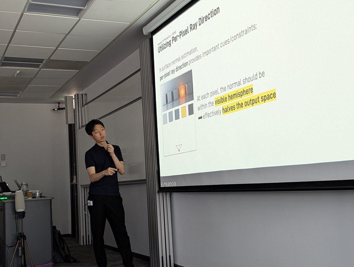 BmvaCvss's tweet photo. Dr Gwangbin Bae @BaeGwangbin delivered on a talk on "Always-on Perception for 3D Computer Vision" in the 27th BMVA Computer Vision Summer School in Durham University. https://t.co/Zl0PRr1PxI