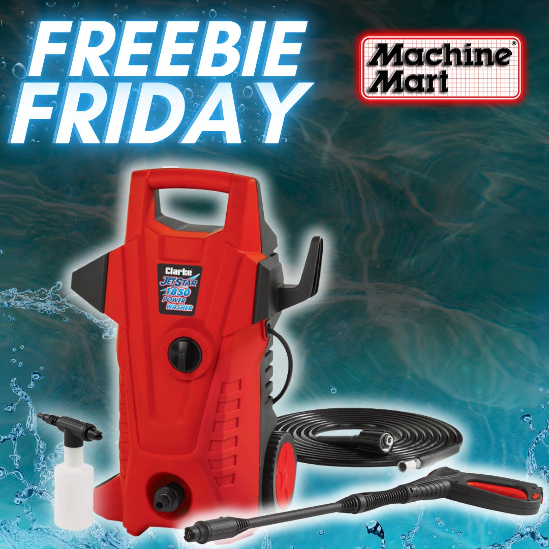 #FreebieFriday is back! Enter to #WIN the Clarke Jetstar 1850 1400W Pressure Washer—compact and perfect for outdoor cleaning. To enter, follow us and retweet this post. The #Competition ends on Thursday, August 1st, at 3 PM. Terms and conditions apply.